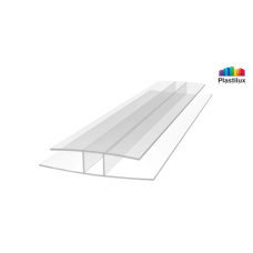 Профиль для поликарбоната ROYALPLAST HP соединительный прозрачный 10мм 6000мм